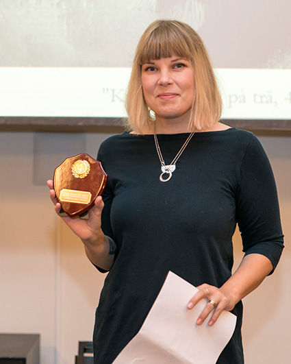 Yleisöäänestyksen voittaja Nanna Ståhle